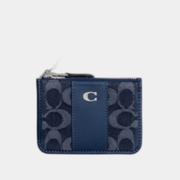 Coach Denim Signature Mini ID Card Case - Picture 2 of 4